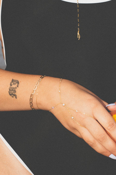 hermosa handchain, beautiful handchain, sustainable jewelry