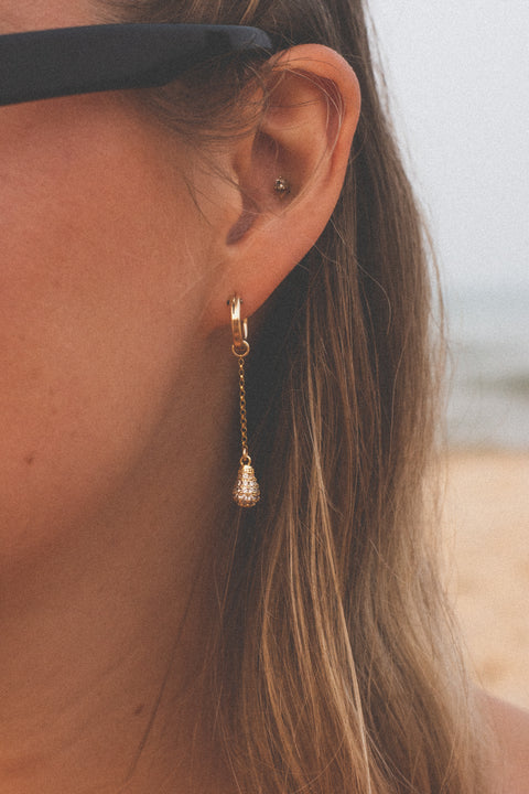 lluvia earring, teardrop earrings, dangly earrings, las animas handmade jewelry, sustainable jewelry