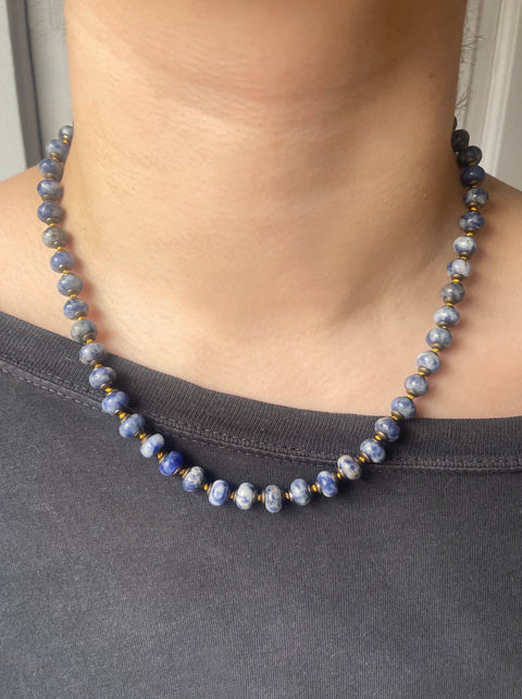 Knotted Necklace - Cloudy Sky