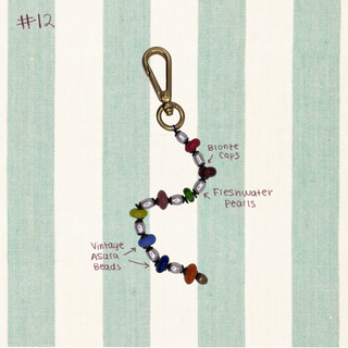 upcycled beaded todo charm, vintage beads, sustainable handmade jewelry