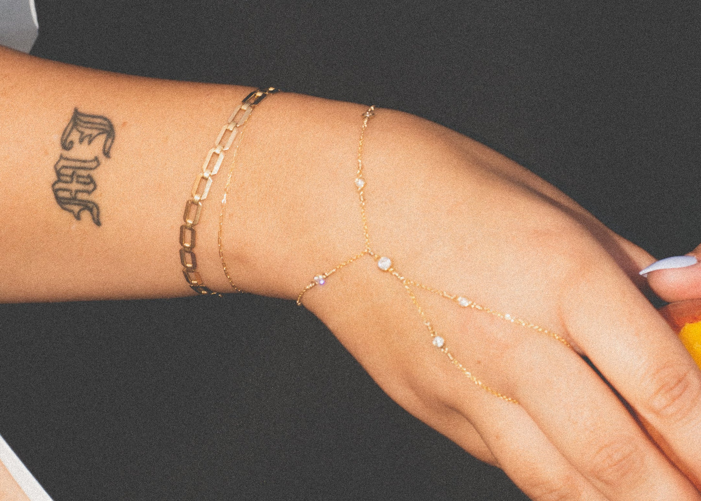 hermosa handchain, beautiful handchain, sustainable jewelry
